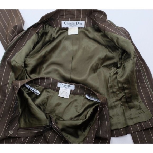 Vintage 90s Christian Dior suit John Galliano 38 US 2 skirt jacket - Picture 2 of 11